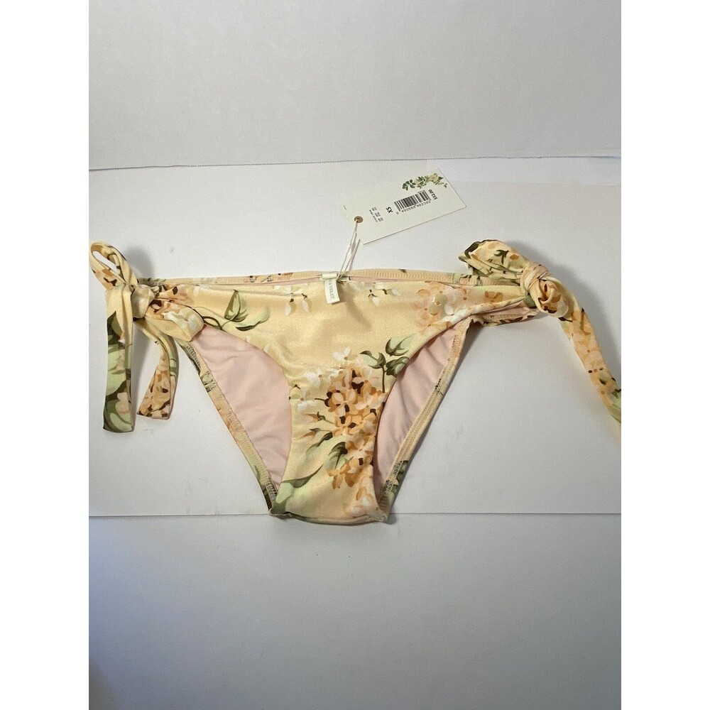 NWT Chelsea & Violet Bathing Suit Bottoms Size Xs Peach Floral With Side Ties